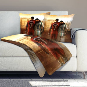 Soccer GOATs Dream Home Bundle Bundle 2 Cushions & 1 Blanket Clock Canvas