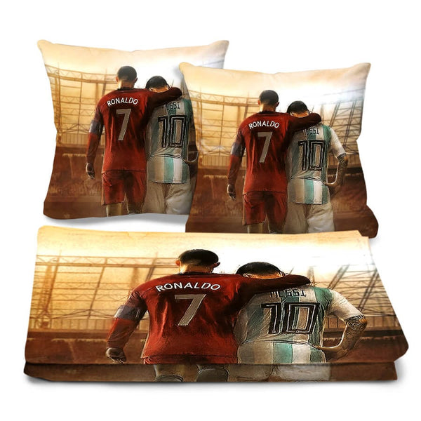 Soccer GOATs Dream Home Bundle Bundle 2 Cushions & 1 Blanket Clock Canvas