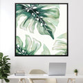 Soft Leaf Canvas Art Clock Canvas