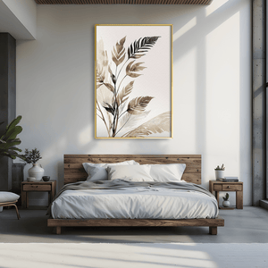 Softwind Leaves Canvas Art Clock Canvas