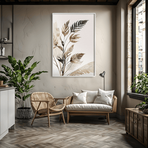 Softwind Leaves Canvas Art Clock Canvas