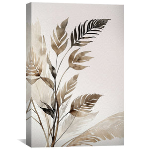 Softwind Leaves Canvas Art Clock Canvas