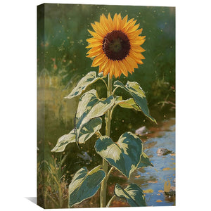 Sol Bloom Canvas Art Clock Canvas