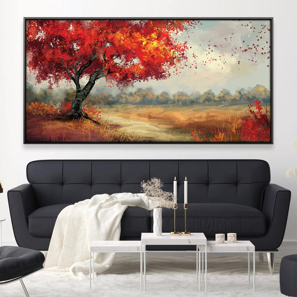 Solace in Scarlet Canvas Art 20 x 10in / Canvas Clock Canvas