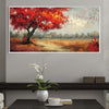 Solace in Scarlet Canvas Art Clock Canvas