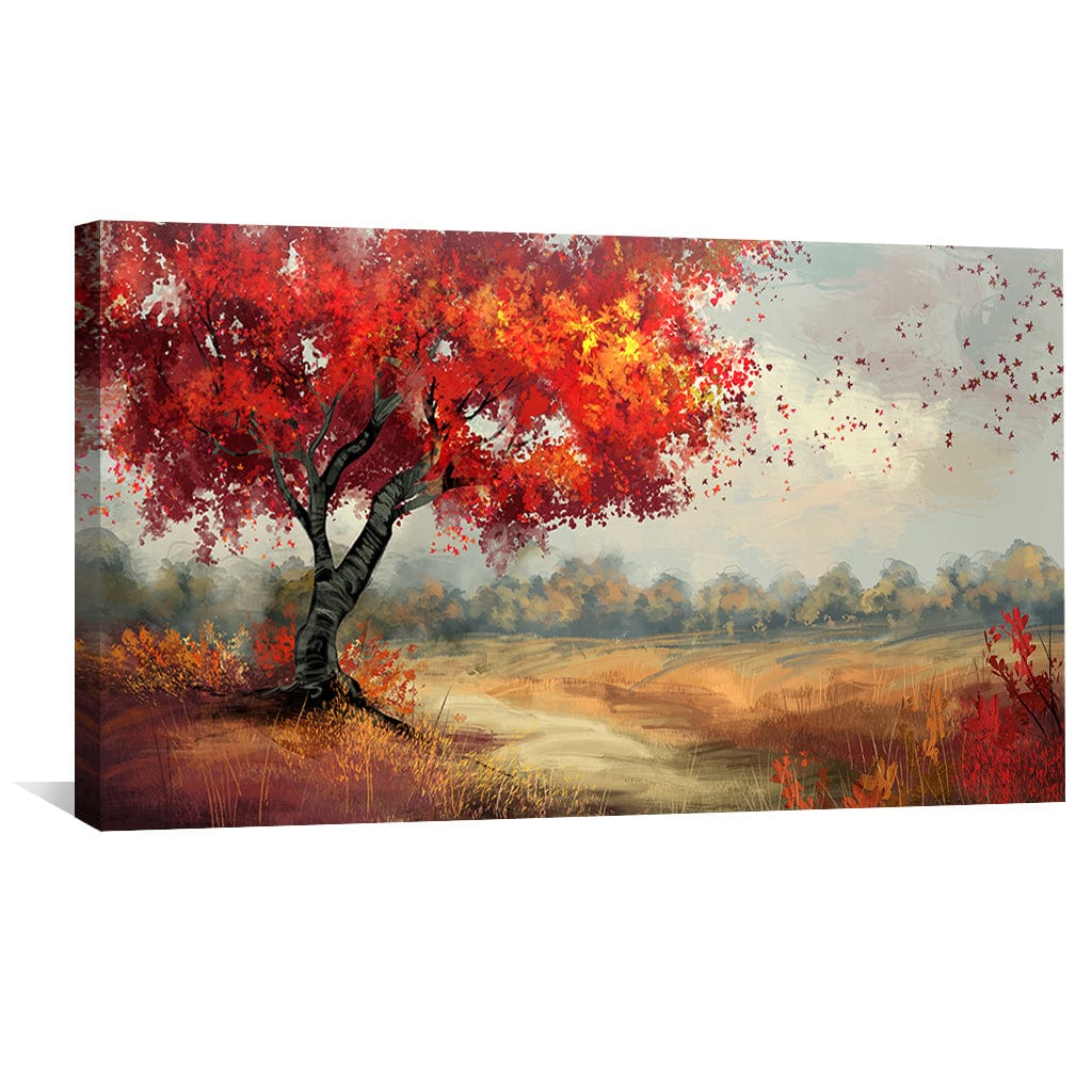 Solace in Scarlet Canvas Art Clock Canvas