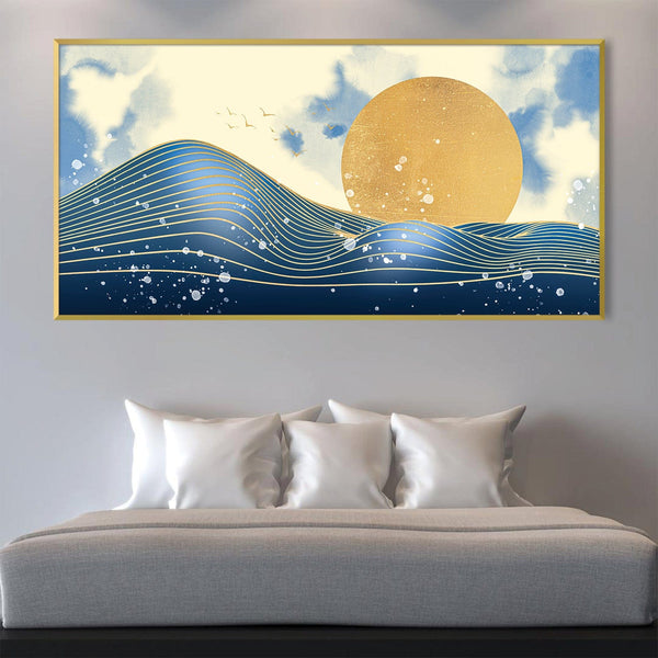 Solar Seascape Canvas Art Clock Canvas