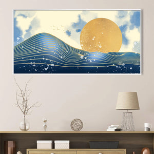 Solar Seascape Canvas Art Clock Canvas