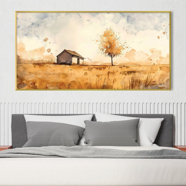 Solitude Field Canvas Art Clock Canvas