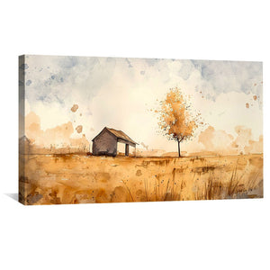 Solitude Field Canvas Art Clock Canvas