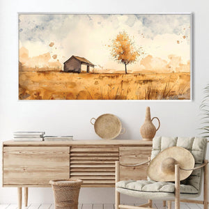 Solitude Field Canvas Art Clock Canvas