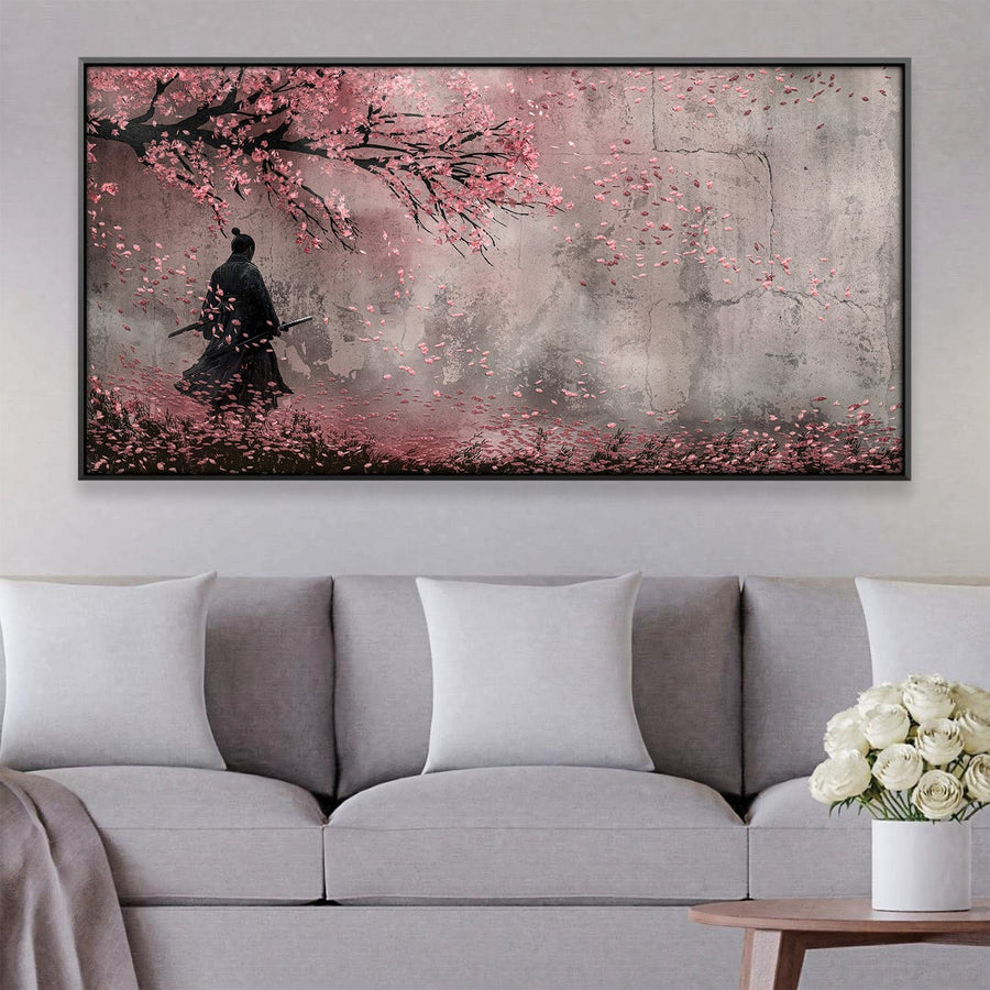 Solitude in Sakura Canvas Art Clock Canvas