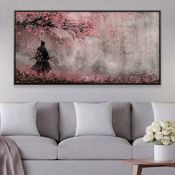 Solitude in Sakura Canvas Art Clock Canvas