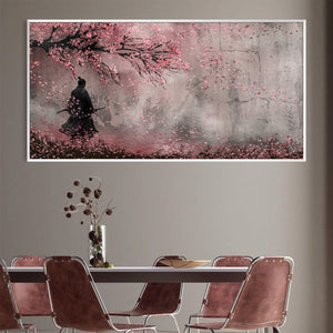 Solitude in Sakura Canvas Art Clock Canvas