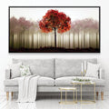Solitude in Scarlet Canvas Art 20 x 10in / Canvas Clock Canvas