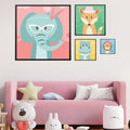 Sophisticated Safari Canvas Art Set of 4 / 30 x 30cm / Canvas Clock Canvas