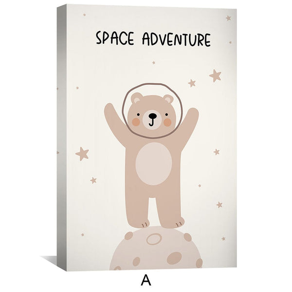 Space Bear Canvas Art A / 12 x 18in / Canvas Clock Canvas