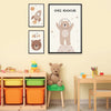 Space Bear Canvas Art Set of 3 / 12 x 18in / Canvas Clock Canvas