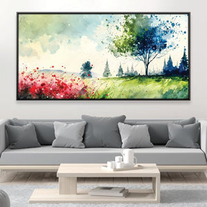 Spectral Meadows Canvas Art 20 x 10in / Canvas Clock Canvas