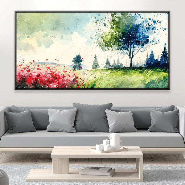 Spectral Meadows Canvas Art 20 x 10in / Canvas Clock Canvas