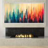 Spectrum City Canvas Art Clock Canvas