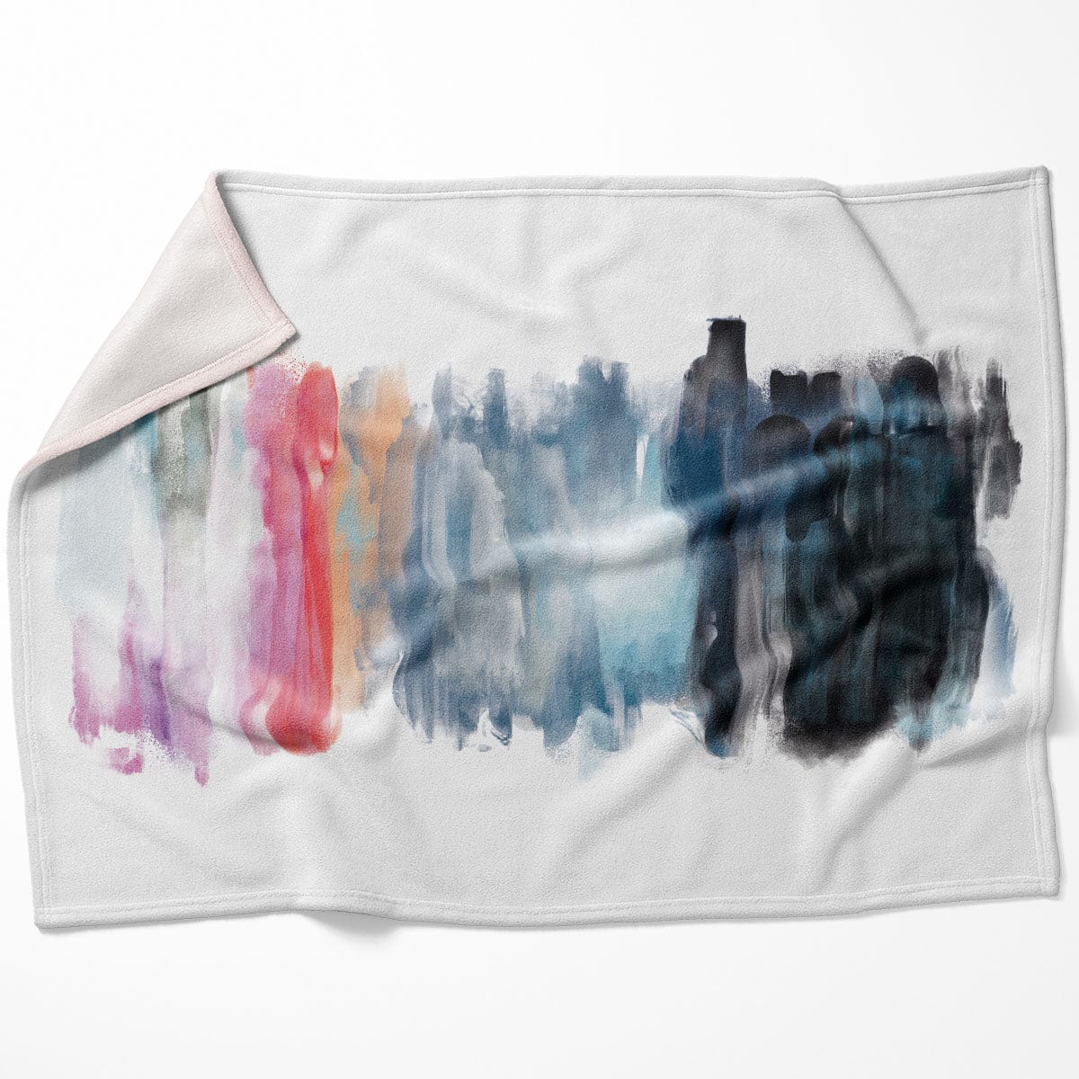 Spectrum Strokes Blanket Blanket 75 x 100cm Clock Canvas