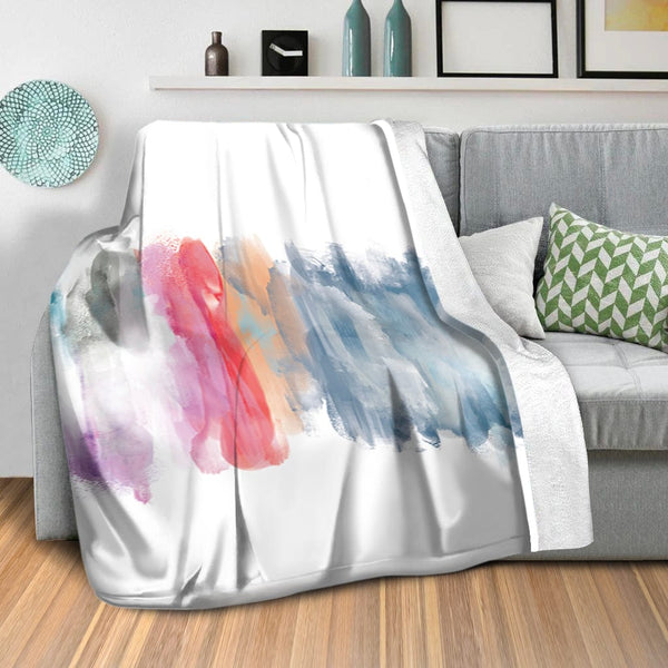 Spectrum Strokes Blanket Blanket Clock Canvas