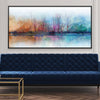 Spectrum Watercolor Creek Canvas Art Clock Canvas