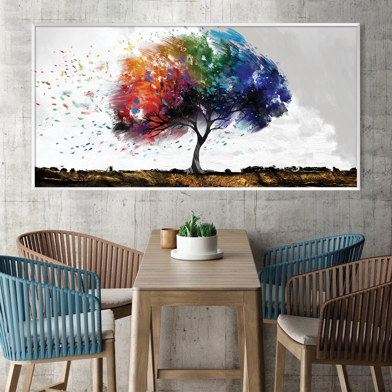 Spectrum Willow Canvas Art Clock Canvas