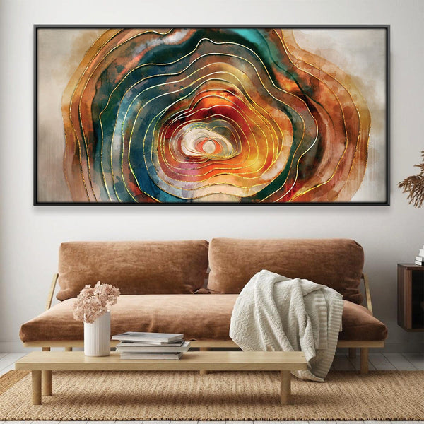 Spiral Hue Canvas Art Clock Canvas