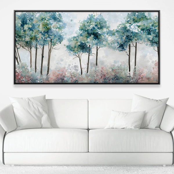 Splotted Forest Canvas Art Clock Canvas