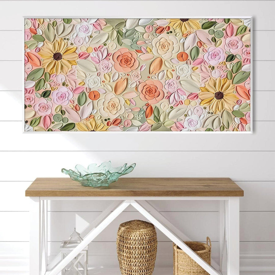 Spring Garden Canvas Art Clock Canvas