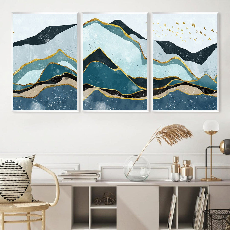 Stacking Mountains Canvas Art Clock Canvas