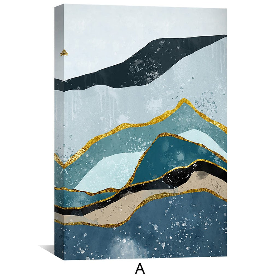 Stacking Mountains Canvas Art Clock Canvas