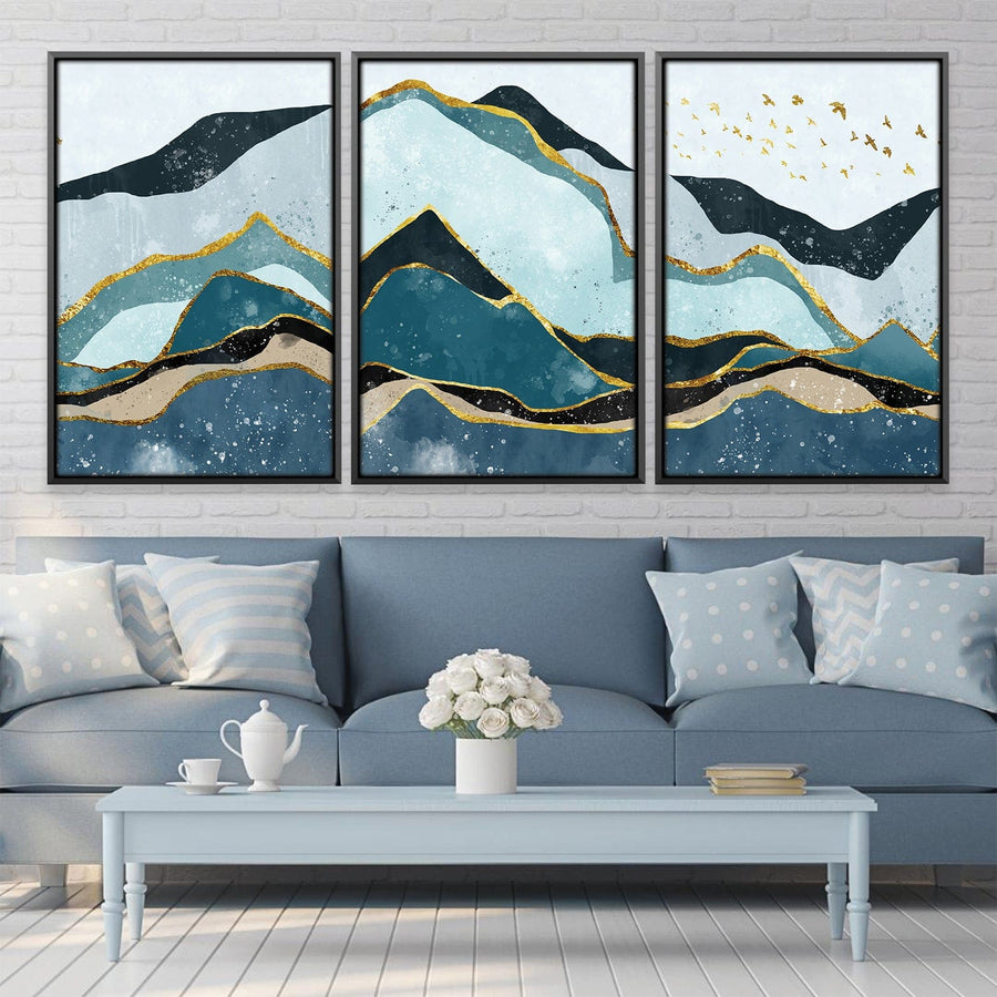 Stacking Mountains Canvas Art Clock Canvas