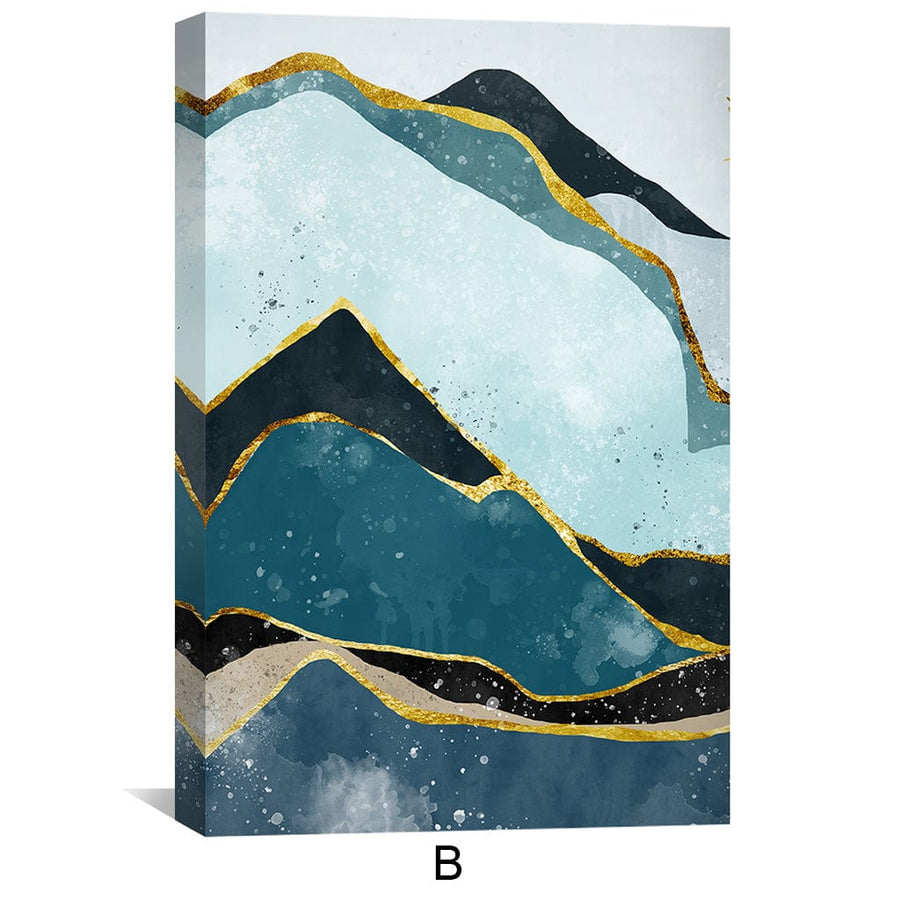 Stacking Mountains Canvas Art Clock Canvas