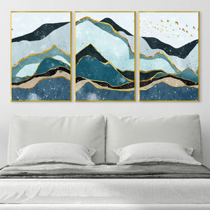 Stacking Mountains Canvas Art Clock Canvas