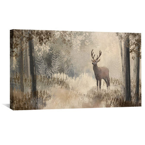Stag in the Thick Canvas Art Clock Canvas
