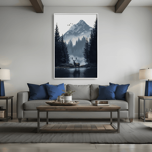 Stag Portrait Canvas Art Clock Canvas