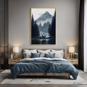 Stag Portrait Canvas Art Clock Canvas