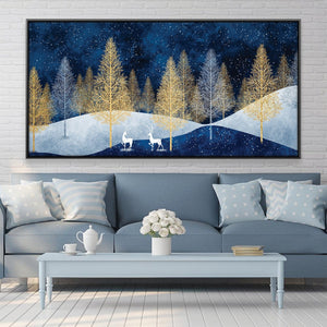 Stags Beneath The Stars Canvas Art 20 x 10in / Canvas Clock Canvas