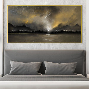 Stardust Serenity Canvas Art Clock Canvas