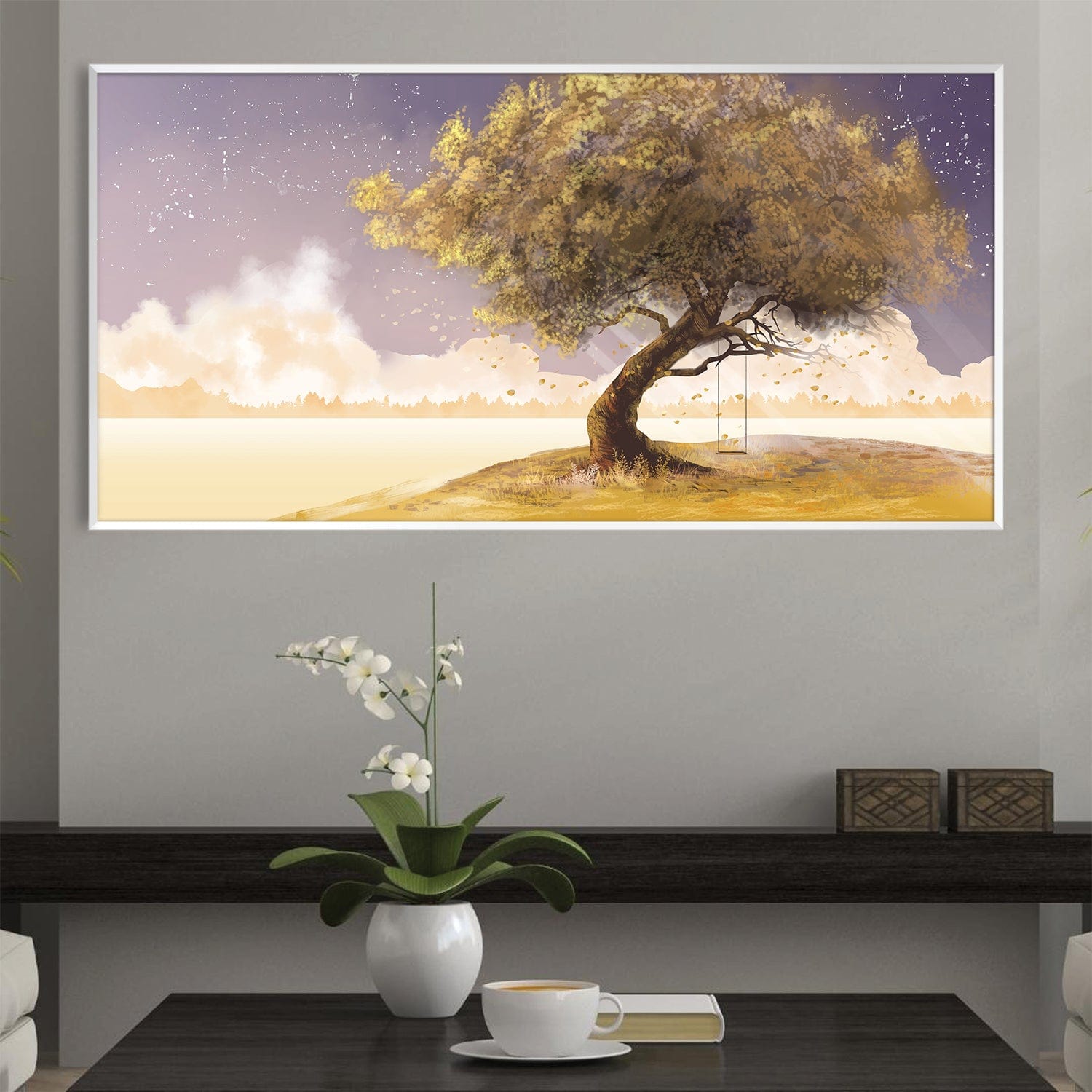 Stardust Tree Canvas Art Clock Canvas