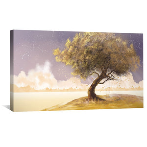 Stardust Tree Canvas Art Clock Canvas