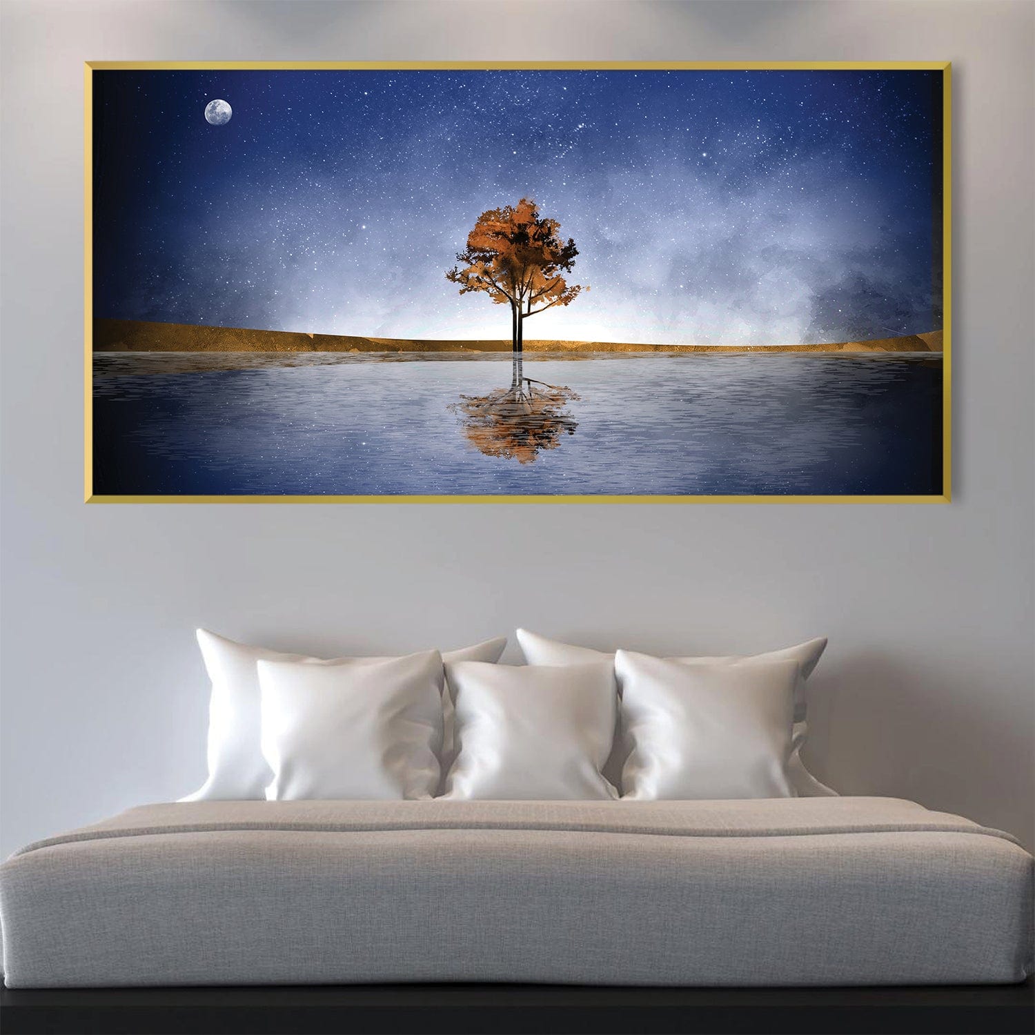 Starlit Solitude Canvas Art Clock Canvas