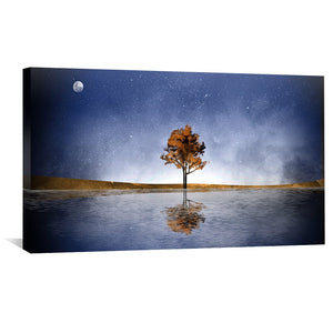 Starlit Solitude Canvas Art Clock Canvas