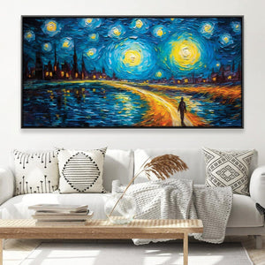Starry Path Canvas Art Clock Canvas