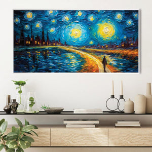 Starry Path Canvas Art Clock Canvas