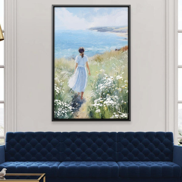 Steps Toward the Blue Canvas Art 12 x 18in / Canvas Clock Canvas