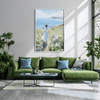 Steps Toward the Blue Canvas Art Clock Canvas